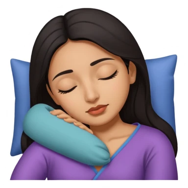 Sleepy beautiful south Asian woman sticker