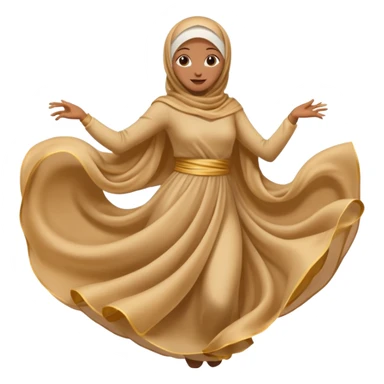 fully veiled woman dancing sticker