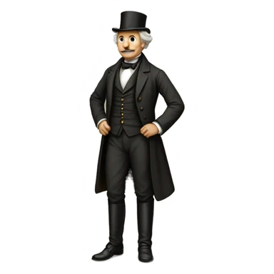 19th century gentleman in full growth sticker