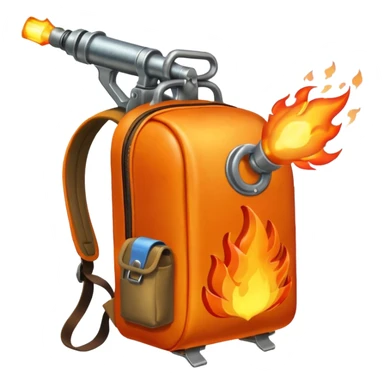 flame thrower with backpack sticker