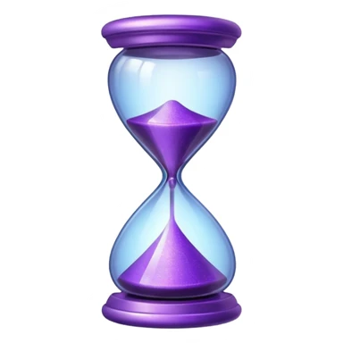 glitter purple hourglass sticker