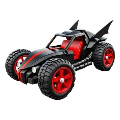 futuristic Venom Lego Batmobile loosely based on 1956 freightliner van (flat long straight organically-shaped mechanical roomy interior seating inside the body) stealthy town hot rod desert dirt racing rwd buggy  sticker
