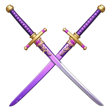 glitter purple and pink katana sticker