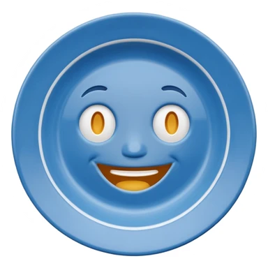 talking plate blue sticker