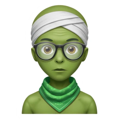 Alieno con bandana e occhiali  sticker