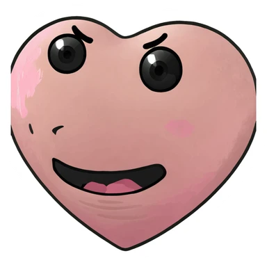 emoji heart one half pink the other half black sticker
