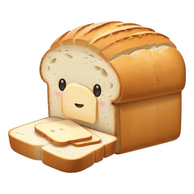 just a sliced bread load simple with cut bread slices on ground remove the face from all bread  sticker