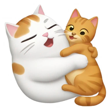 Cat getting his stomach rubbed  sticker