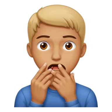 Persona mordiéndose la uña sticker