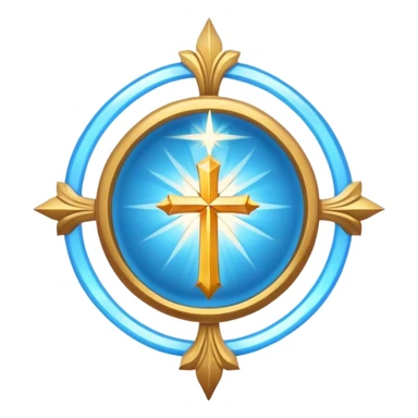 saint emblem holy light blue sticker