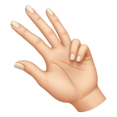 Hand with bend fingers half way  sticker