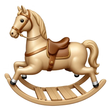 beige Rocking Horse sticker