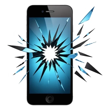 Cracked Screen of phone  sticker