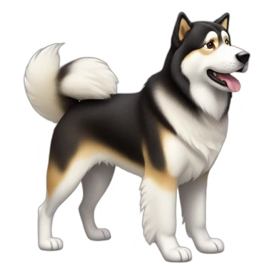 Dog alaskan malamut full-height sticker