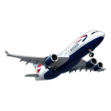 british airways plane taking off sticker