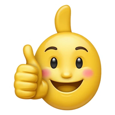 thumbs up emoji, positive gesture sticker