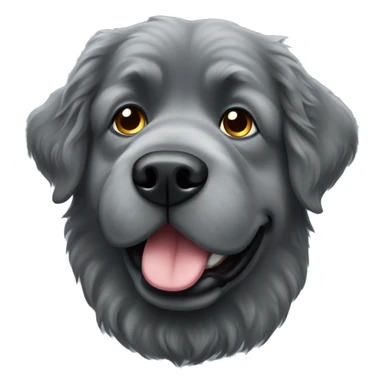 Grey Newfoundland dog sticker