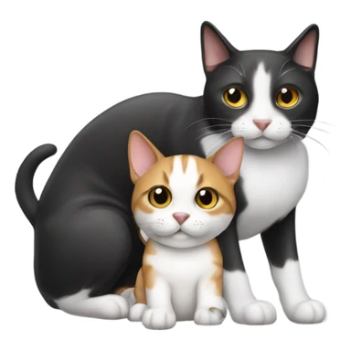 Cat sat on a dog sticker