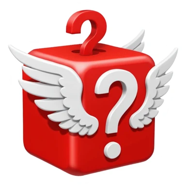 red being the block itself while the white parts are the question marks which are used in all of the lucky blocks, corners, and face. It has 2 white wings on each side like the other Lucky Blocks. It is doing  emoticon: the :3 face. sticker