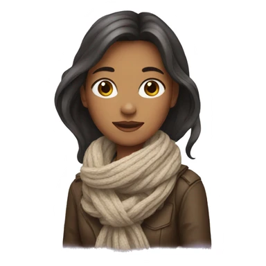 A girl with scarf sticker