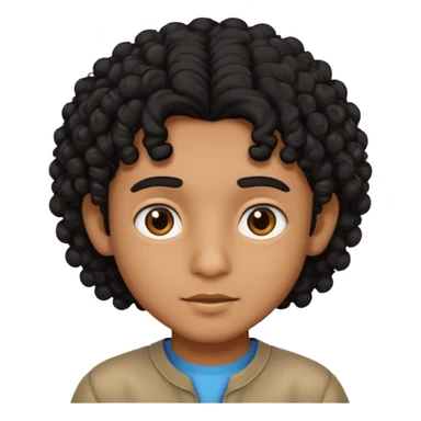 Indian boy with curly hair sticker