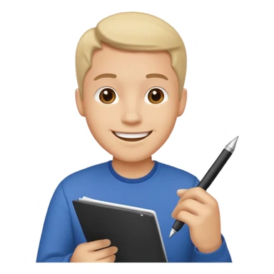 happy man leaving review sticker