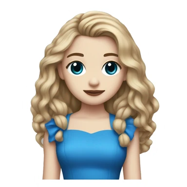 sabrina carpenter with her blue dress with the heart cut out sticker