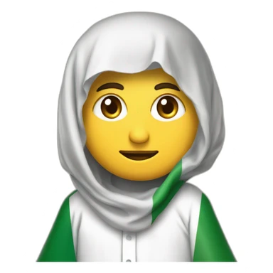 Musulman qui tient le drapeau de la palestine sticker