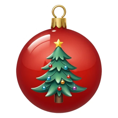 Christmas tree ball sticker