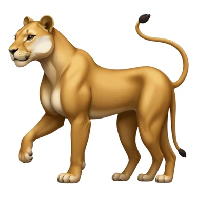 a lioness's silhouette with four legs sticker