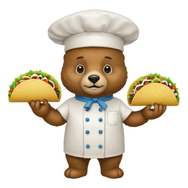 A bear selling tacos  sticker