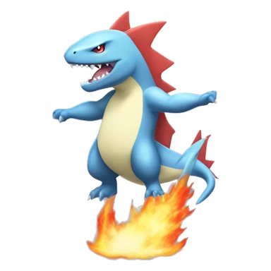 Sharpedo-Charmeleon-Gible-Larvitar-Fakémon Full Body sticker