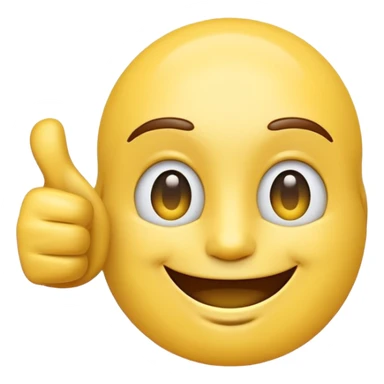 a thumbs-up emoji with a positive gesture sticker