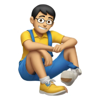 Nobita homibding out sticker