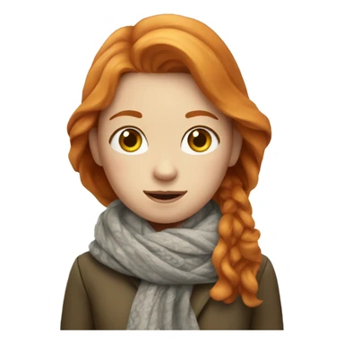 Ginger girl with scarf  sticker