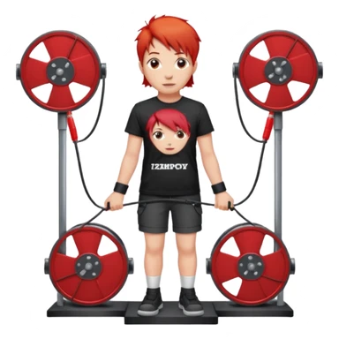 concert red Cable reels sticker