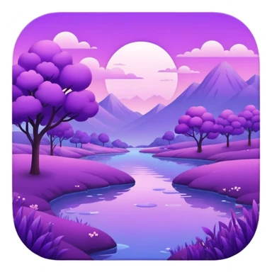 Purple Aesthetic Scenery Deco sticker