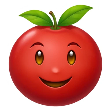 Eu quero um emoji de acerola, SEM CARINHA, NÃO COLOCA ROSTO NO EMOJI sticker