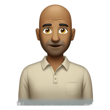 a bald indian man bad at golf sticker