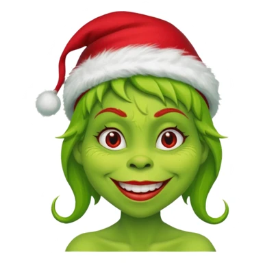 Grinch woman sticker