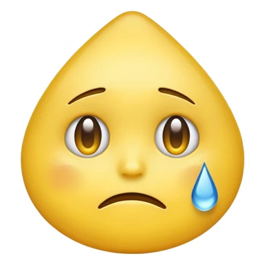 Sad emoji with a tear  sticker