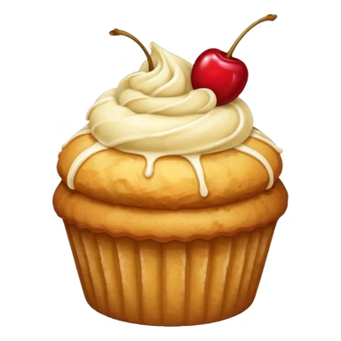 gold vanilla muffin cherry on top sticker