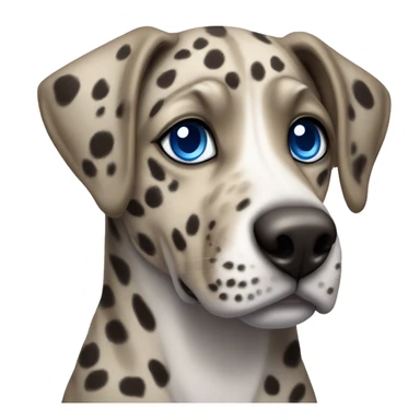 Catahoula leopard dog with blue eyes sticker