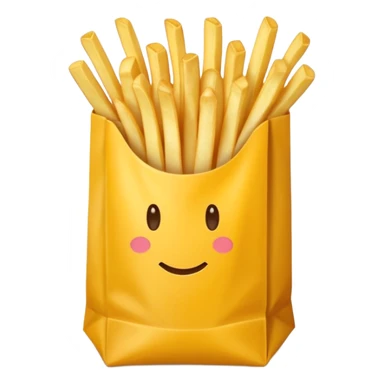 Porzione di patatine media confezione gialla sticker
