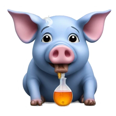 pig with a bong sticker
