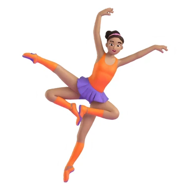 baller dancer, energetic pose, expressive face, vibrant colors sticker