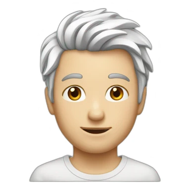 Garçon blanc cheveux brun flemmard sticker