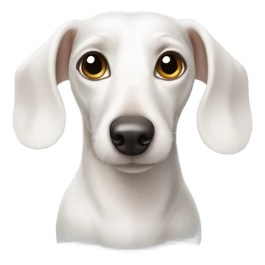 White dachshund  sticker