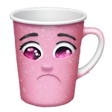 Pink glitter tumblr cup sticker