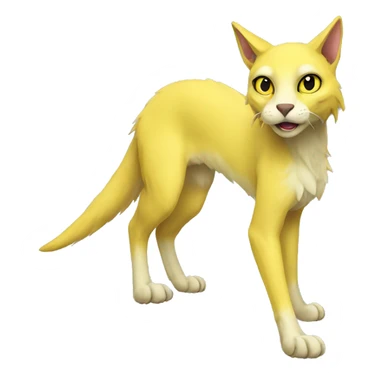 Yellow lombax-sergal-cat full body sticker